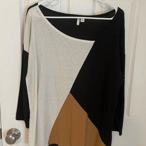 Cato 3/4 Sleeve Blouse, Super Soft, Lightweight, Trendy Design, Black, Browns